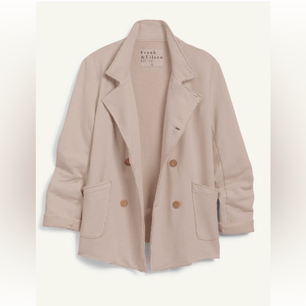 NWOT Frank & Eileen Belfast Peacoat Jacket in Biscotti, Triple Fleece, XS